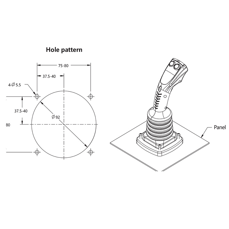 Многоосевой джойстик серии LT80